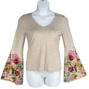Philosophy Republic Clothing Womens M Floral Bell Sleeve Sweater Top Fairycore